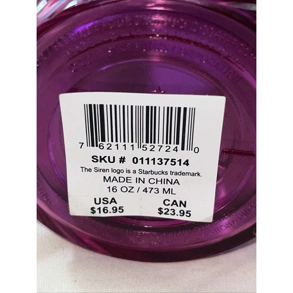 Starbucks 2022 Christmas‎ Holiday Sangria Pink Spiral Textured Tumbler 16oz Cup